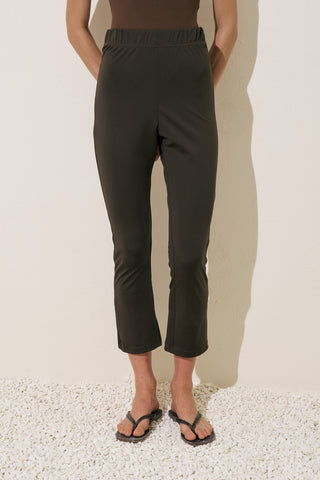 Flared Swim Pants Brown
