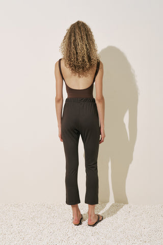 Flared Swim Pants Brown