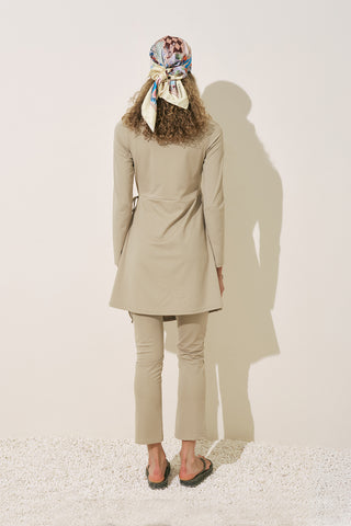 Wrap Skirt Swim Dress Green