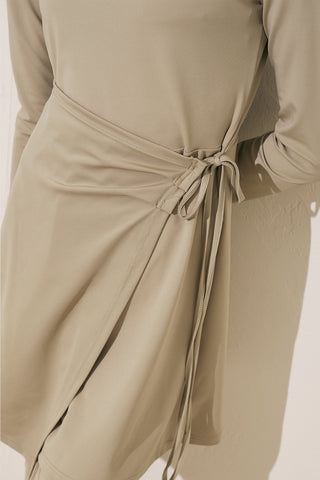 Wrap Skirt Swim Dress Green