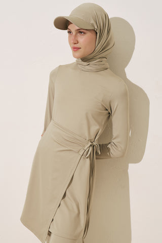 Wrap Skirt Swim Dress Green