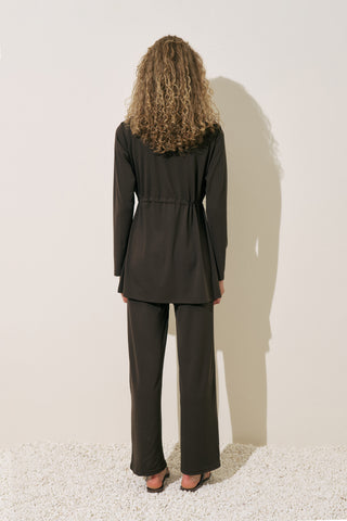 Adjustable Waist Swimsuit Brown