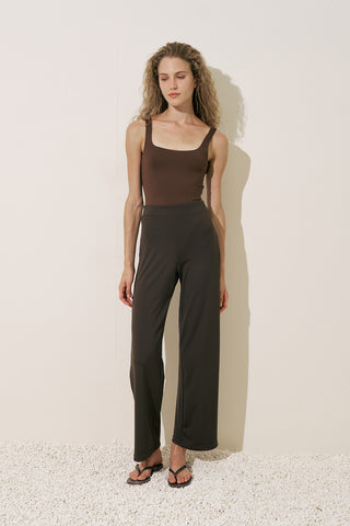 Wide Leg Swim Pants Brown
