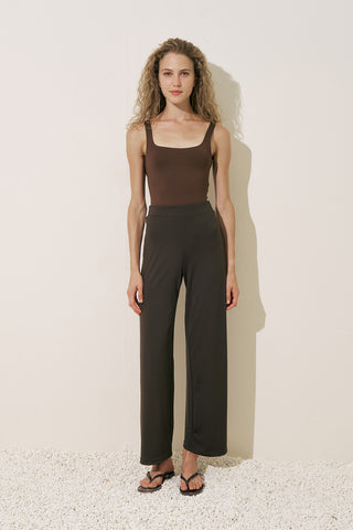 Wide Leg Swim Pants Brown