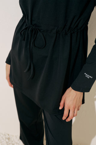 Adjustable Waist Swimsuit Black