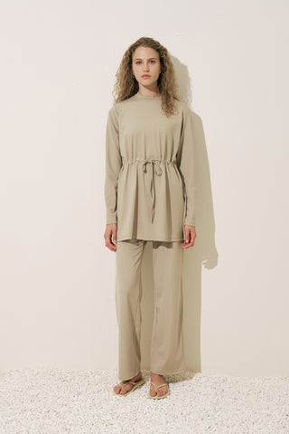 Wide Leg Swim Pants Green