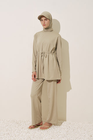 Wide Leg Swim Pants Green