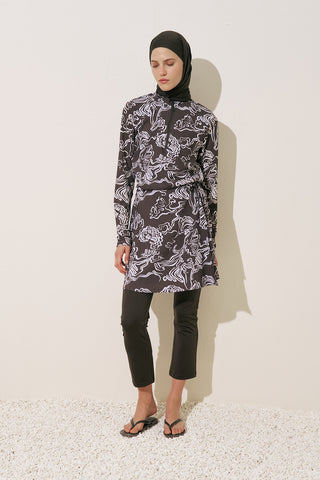 Printed Wrap Swimsuit Alea