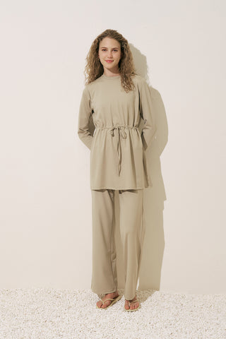 Adjustable Waist Swimsuit Green