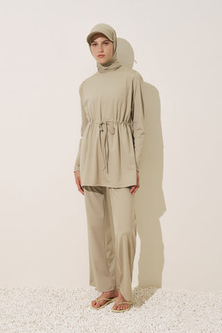 Adjustable Waist Swimsuit Green