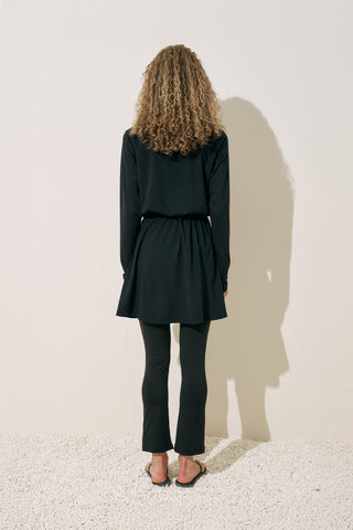 Printed Wrap Swimsuit Black