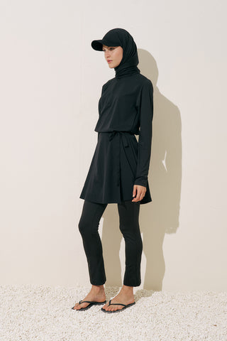 DESENLİ ANVELOP TESETTÜR MAYO SİYAH