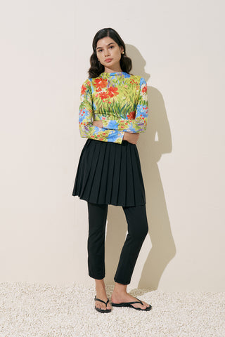 Modest Pleated Swim Skirt Black