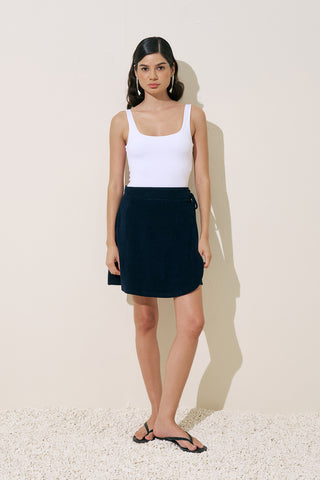 Terry Pareo Skirt Navy Blue
