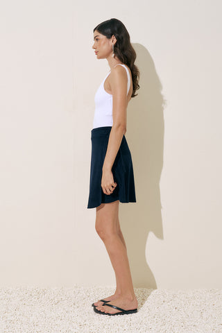 Terry Pareo Skirt Navy Blue