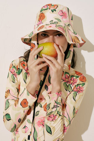 Bucket Hat With String Pure Floral