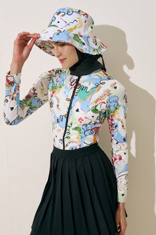 Scarf Detail Bucket Hat Summer