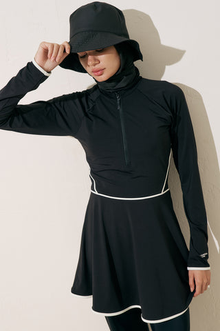 Scarf Detail Bucket Hat Black