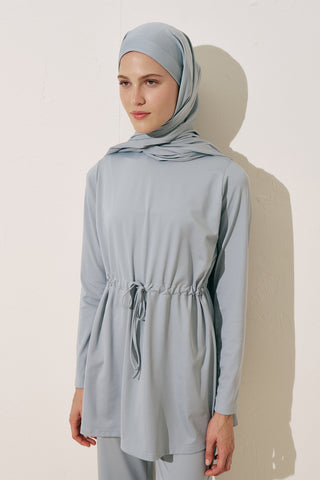 Tie Strap Swim Hat Blue