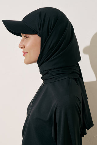 Tie Strap Cap Black