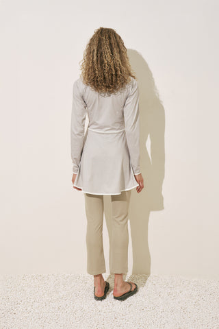 Piped Swim Dress Gingham