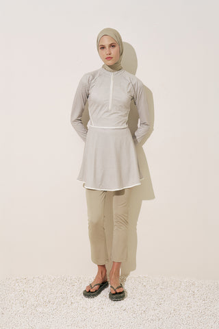 Piped Swim Dress Gingham