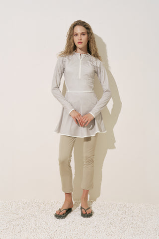 Piped Swim Dress Gingham