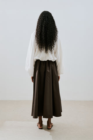 BALON FORM KISA BLUZ EKRU