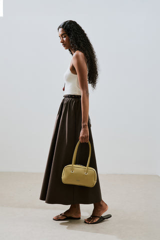 Ruffled Premium Skirt Dark Brown