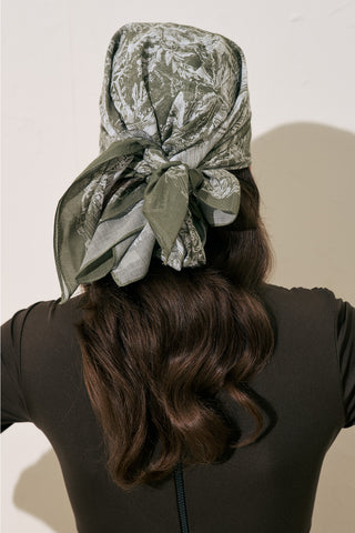 Patterned Cotton Scarf Agatha Beige