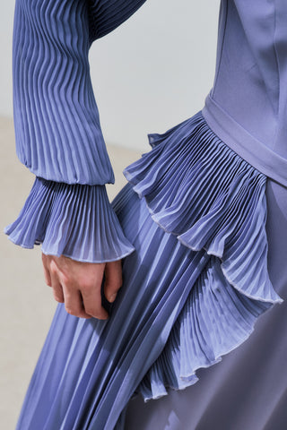 Tiered Pleated Dress Lilac