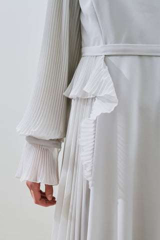 Tiered Pleated Dress Stone