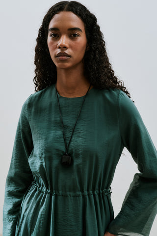 Adjustable Waist Maxi Dress Green