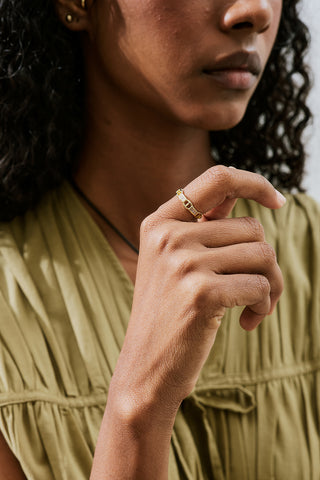 Lush Zircon Chain Ring Standard