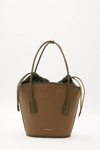Canvas Bucket Bag Brown