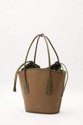 Canvas Bucket Bag Brown
