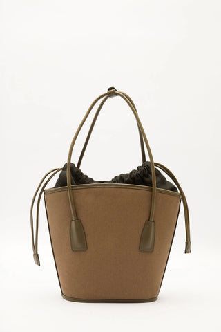 Canvas Bucket Bag Brown