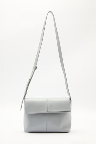 Faux Leather Flap Bag Blue