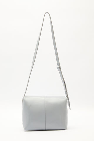 Faux Leather Flap Bag Blue