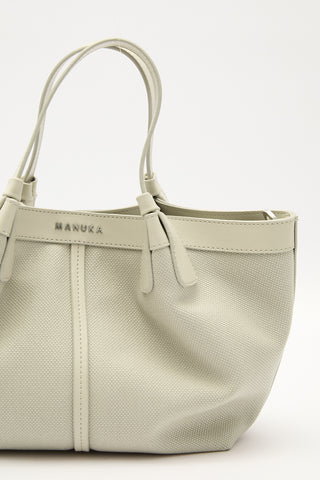 Canvas Mini Bag With Stitch Detail Pistachio