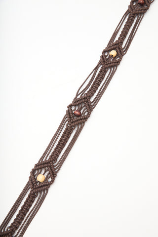 Rustic Braided Belt Brown