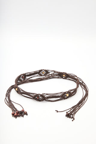 Rustic Braided Belt Brown