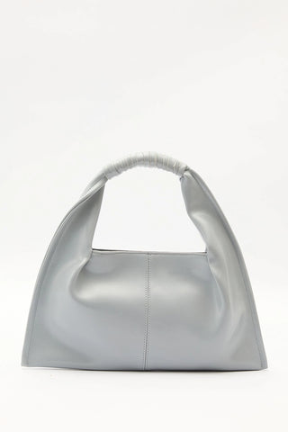 Glossy Leather Handbag Blue