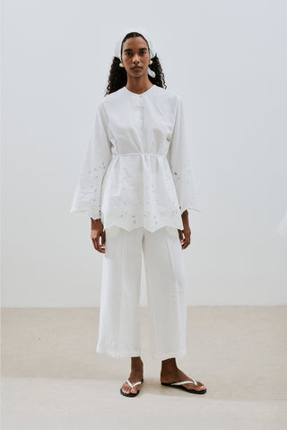 Embroidered Tunic Ecru