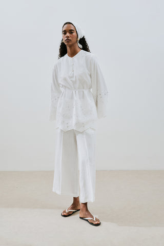 Embroidered Tunic Ecru