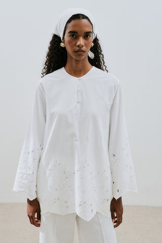 Embroidered Tunic Ecru