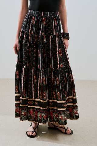 DESENLİ PAMUKLU KATLI ETEK ALMA