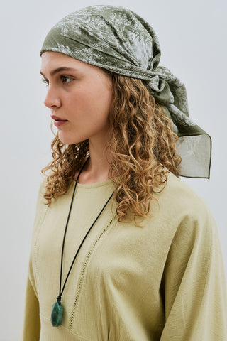 Textured Stripe Detail Dress Soft Green