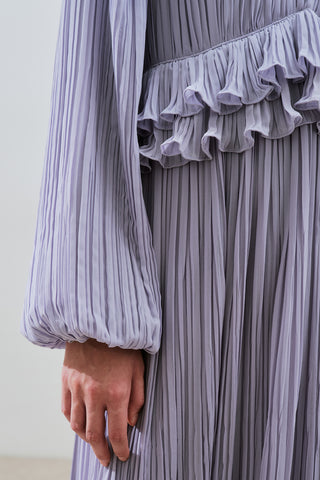 Mila Pleated Tiered Dress Lilac