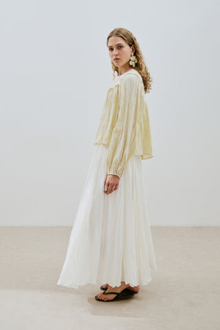 Crushed Linen Blouse Yellow